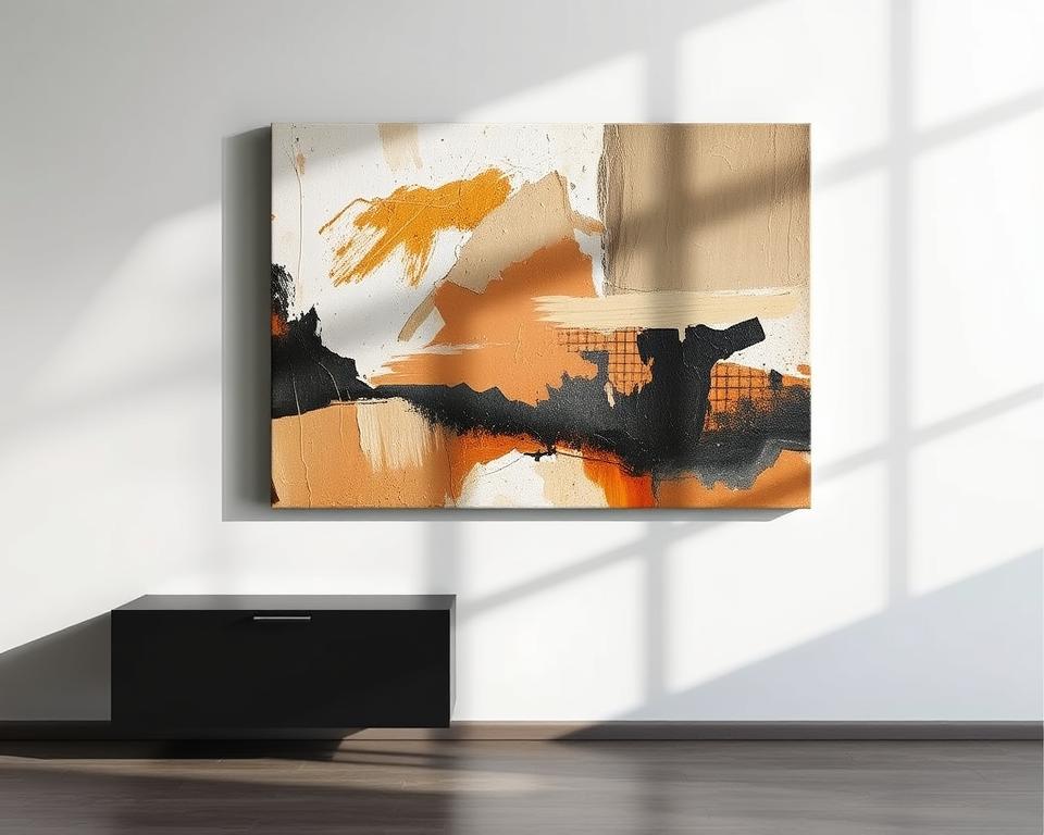 Large Abstract Wall Art in Industrial-Style Spaces